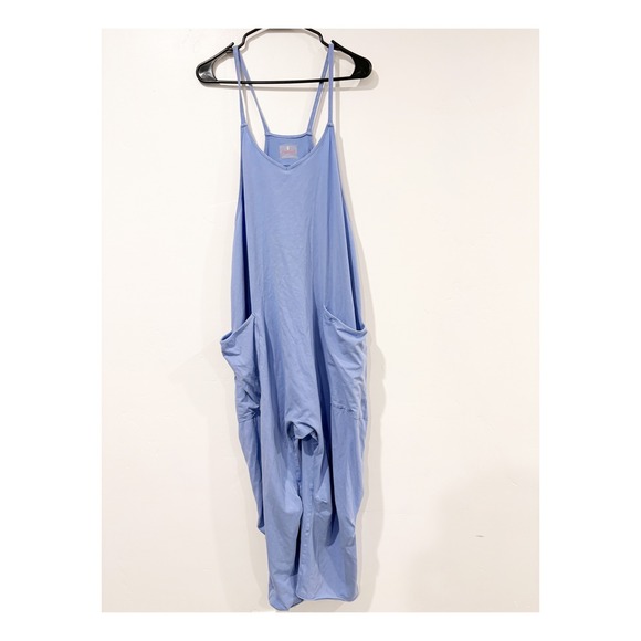 Free People Movement Pants - Free People Movement Hot Shot Jumpsuit Light Blue Harem Romper Small